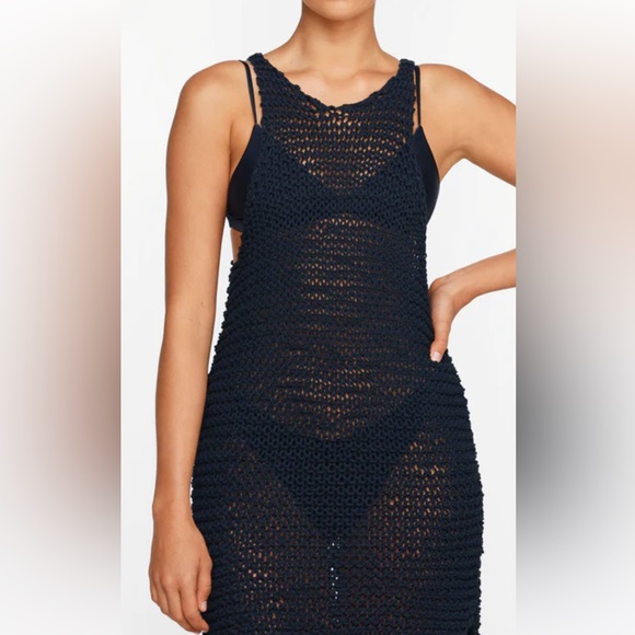 MIKOH KNIT BLACK LONG DRESS SIZE 1 (small) - Picture 5 of 5